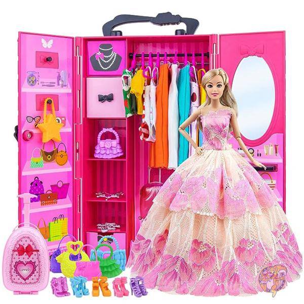 【クーポン配信中】着せ替え人形用 服とアクセサリーセット マルチカラー NFSH-SUTCSE-102PCS ZITA ELEMENT ジータエレメント