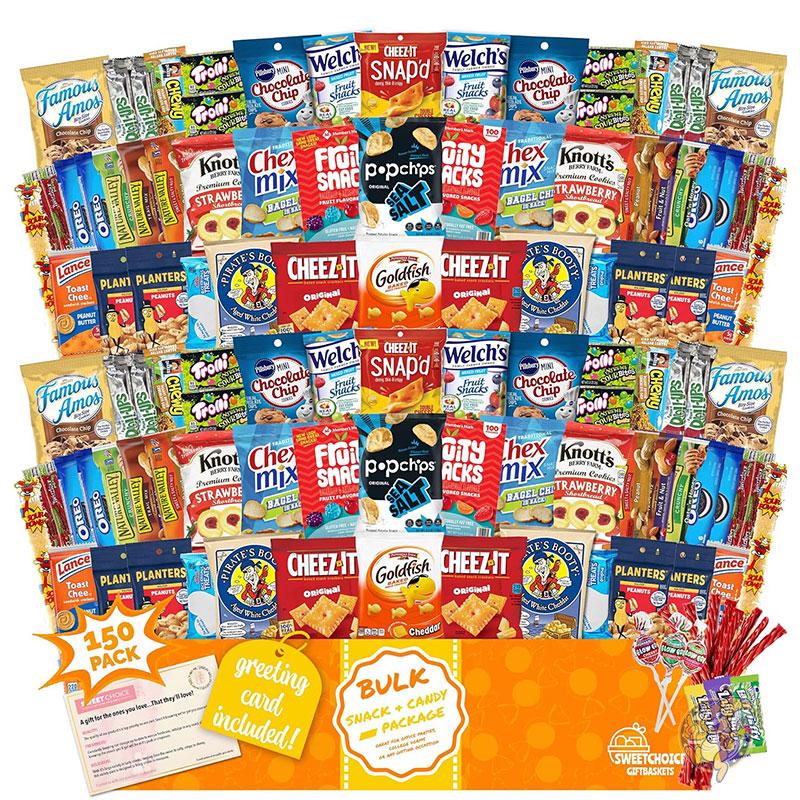 スナックボックス お菓子詰め合わせ バラエティスナック ギフトボックス 150個セット SWEET CHOICE GIFTBASKETS 個包装 まとめ買い クリスマス 大量 バレンタイン ハロウィン ばらまき お配り プチギフト 小袋