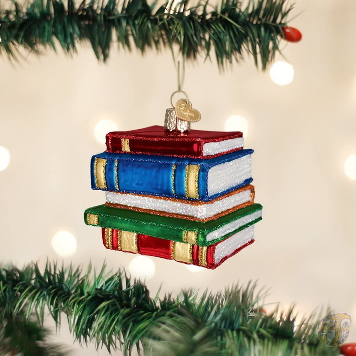 積み重なった本のクリスマスオーナメント Old World Christmas クリスマスオーナメント　クリスマス飾り　クリスマス装飾　アメリカ輸入品　アメリカクリスマス雑貨　デコレーション　海外クリスマス商品 送料無料