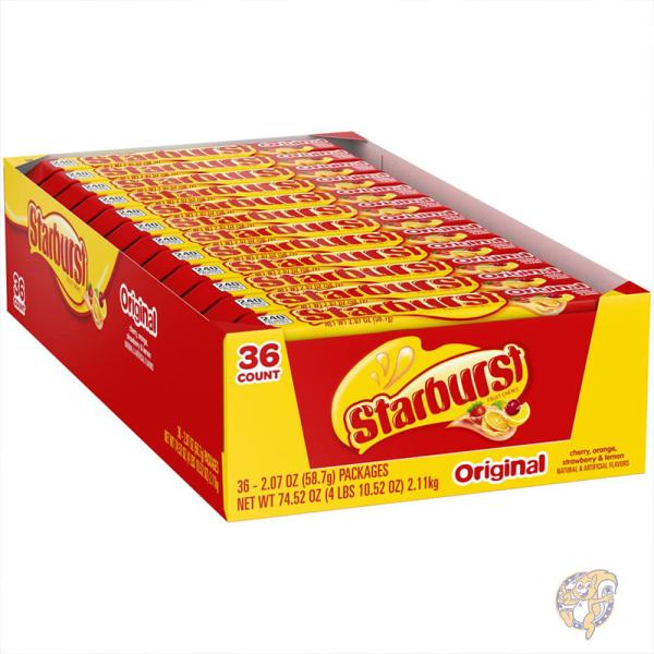 【クーポン配信中】スターバースト Starburst オリジナル フルーツチューズ キャンディ58g シングルパック36個 10040000011511