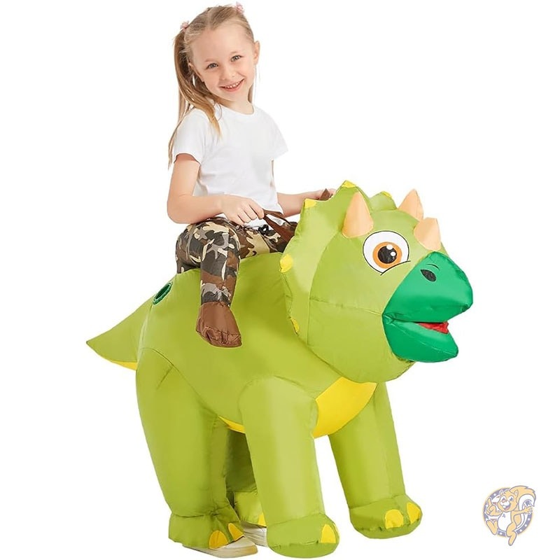 【クーポン配信中】ハロウィン インフレータブル 恐竜 コスチューム 2~ 子供用 トリケラトプス ハロウィーン ダイナソー 子供用 恐竜コスチューム 幼児 アメリカ輸入|パームスアメリカ