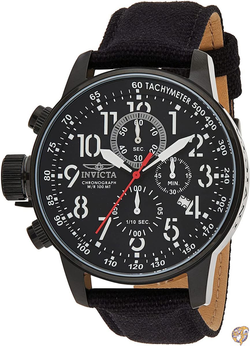 【ポイント2倍!15日】[インビクタ] 腕時計 I-Force 石英 46mm ケース ブラック ライフルストラップ ブラックダイヤル 1517 メンズ [並行輸入品] 送料無料