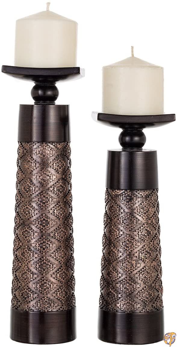 【クーポン配信中】(Candle Holder) - Dublin Decorative Candle Holder Set of 2, Home Decor 送料無料