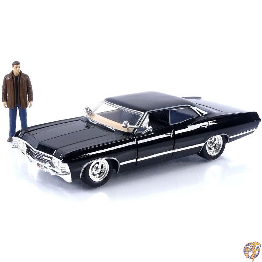 【クーポン配信中】ジャダトイズ(jada toys)Supernatural 1:24 1967 Chevy Impala Die-cast Car w/Dean Winchester Figure, Toys for Kids and Adults