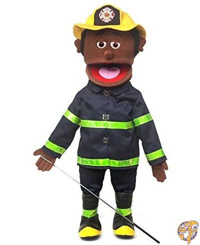 【25日最大4000円クーポン】60cm Fireman, Black Male, Full Body, Ventriloquist Style Puppet 送料無料｜パームスアメリカ