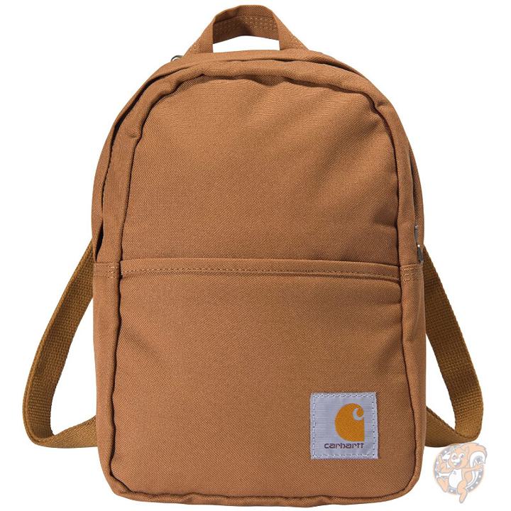【クーポン配信中】カーハート Carhartt ミニ バックパック リュックサック 男女兼用 通勤通学 ブラウン 無地 小さめ メンズ レディース 軽量 撥水 カバン