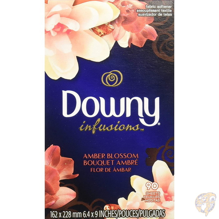 【25日最大4000円クーポン】ダウニー Downy インフュージョン 柔軟剤 ドライヤーシート アンバーとローズの香り 90枚入り 送料無料|パームスアメリカ