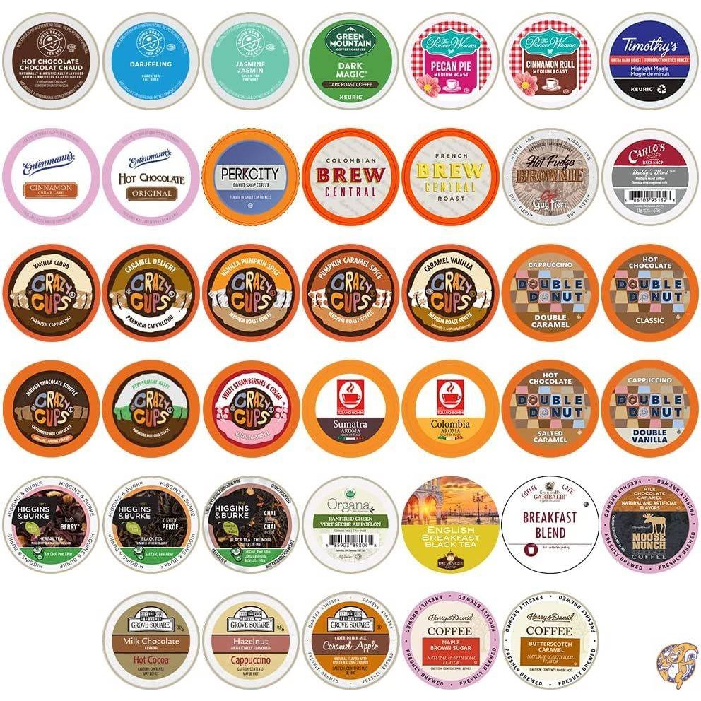 【楽天市場】Coffee, Tea, and Hot Chocolate Variety Sampler Pack for Keurig K ...