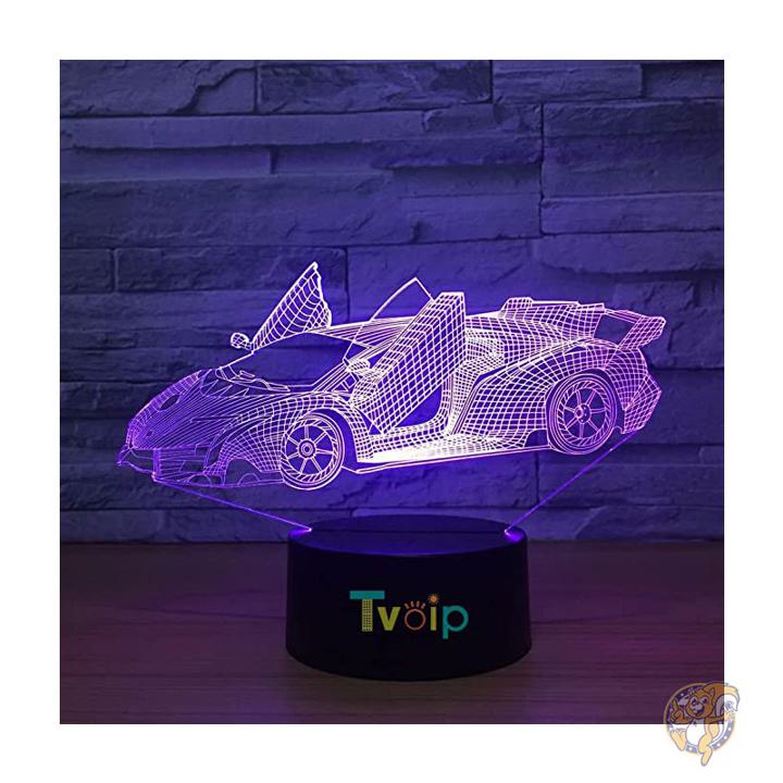 Tvoip トヴォイプ インテリア 3Dライト レーシングカー ネオン照明 ゲームルーム 6,592円