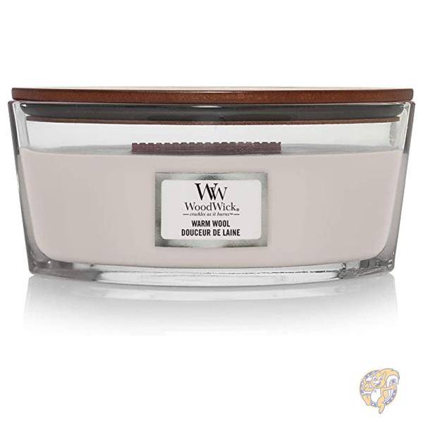 WoodWick ウッドウィック インテリア キャンドル Ellipse ウォーム ウール グレー 76052