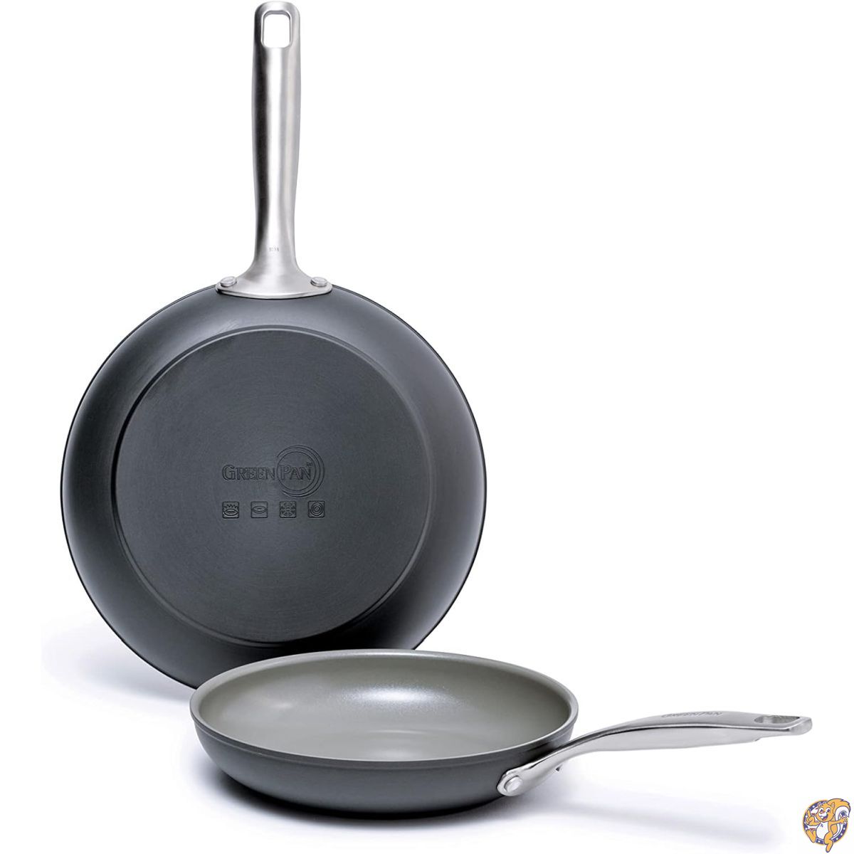 グリーンパン GREENPAN チャサム 有害物質を一切含まない砂由来ミネラル成分のセラミックコーティング フライパン 20+26cm 2点セット ガス火 食洗機 対応 くっ付きにくく内外面の汚れが落としやすい ダイヤモンド粒子配合で高い熱伝導性 ベルギー発ブランド 健康志向