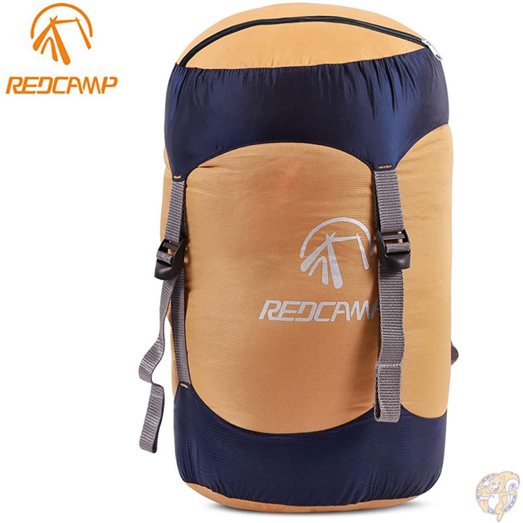REDCAMP コンプレッションバッグ オレンジ Mサイズ ナイロンコンプレッション スタッフサック 圧縮バッグ 寝袋　衣類 キャンプ 旅行 アウトドア ハイキング アメリカ輸入品【並行輸入品】 送料無料