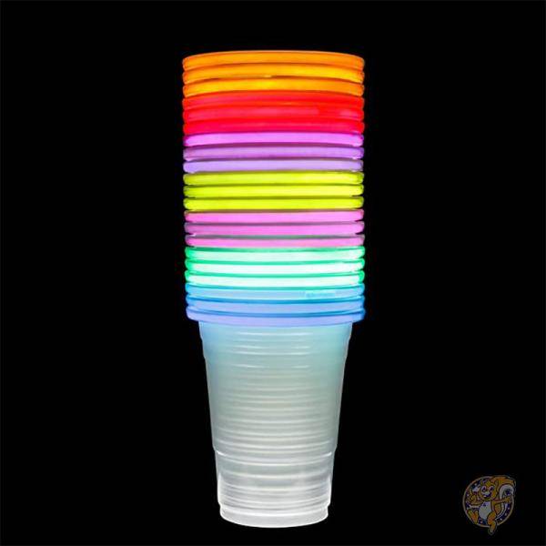 Glo Pro グロープロ キッチン用品 プラスチック クリア 使い捨て カップ マルチカラー GPGC20