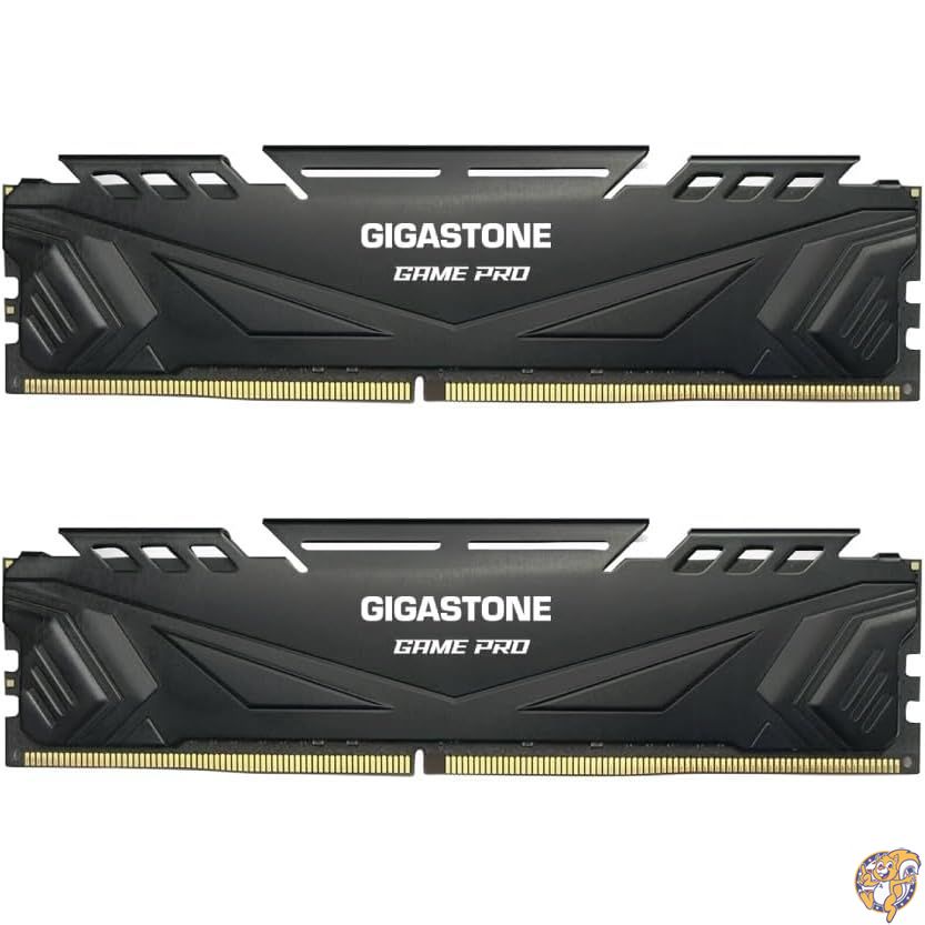 【クーポン配信中】【メモリ DDR4】 Gigastone ブラック Game Pro デスクトップPC用メモリ DDR4 16GBx2枚 (32GB) DDR4-3200MHz PC4-25600 CL16 1.35V 288 Pin Unbuffered Non-ECC UDIMM Memory Module For Gaming Desktop｜パームスアメリカ