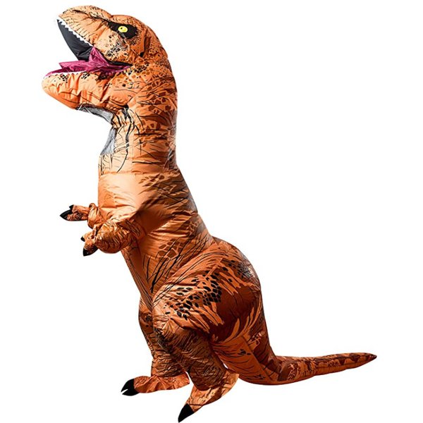 【クーポン配信中】Rubies 大人用 エアコス ティラノサウルス 空気で膨らむコスチューム T-REX PLUS 恐竜 ダイナソー ハロウィン 送料無料