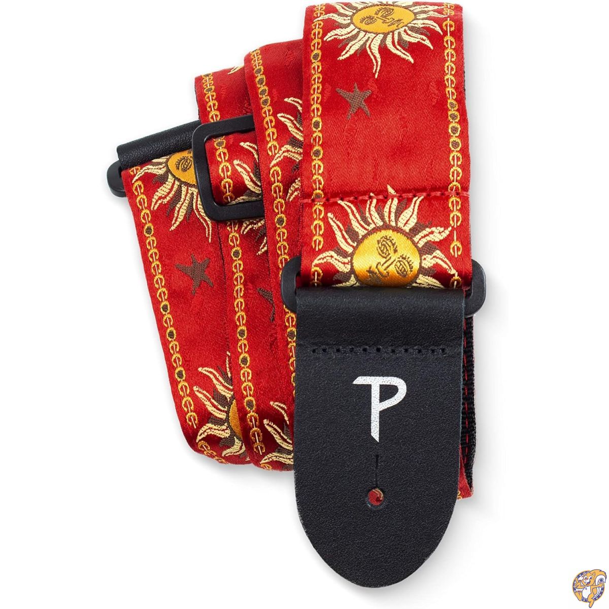 Perri’s Leathers Ltd. - ギターストラップ ナイロン レッド 調節可能 アコースティック/ベース/エレクトリックギター用 カナダ製 (TWS-7010)