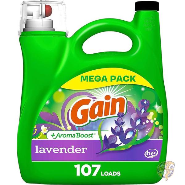 【クーポン配信中】ゲイン Gain +アロマ ブースト 洗濯洗剤 ラベンダーの香り 107 回分 4365g アメリカ洗剤