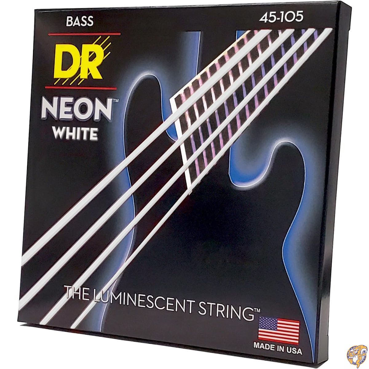 【クーポン配信中】DR (デーアール) ベース弦 NEON ニッケルメッキ ホワイト カラー コーテッド .045-.105 NWB-45|パームスアメリカ
