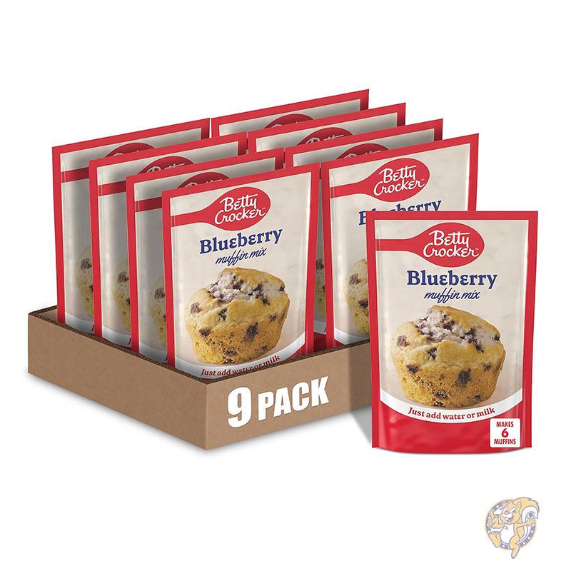 ブルーベリー マフィン ミックス184g (9 個パック) 16000-45276 Betty Crocker ベティ・クロッカー 送料無料 アメリカ食品 アメリカ輸入 マフィン作り