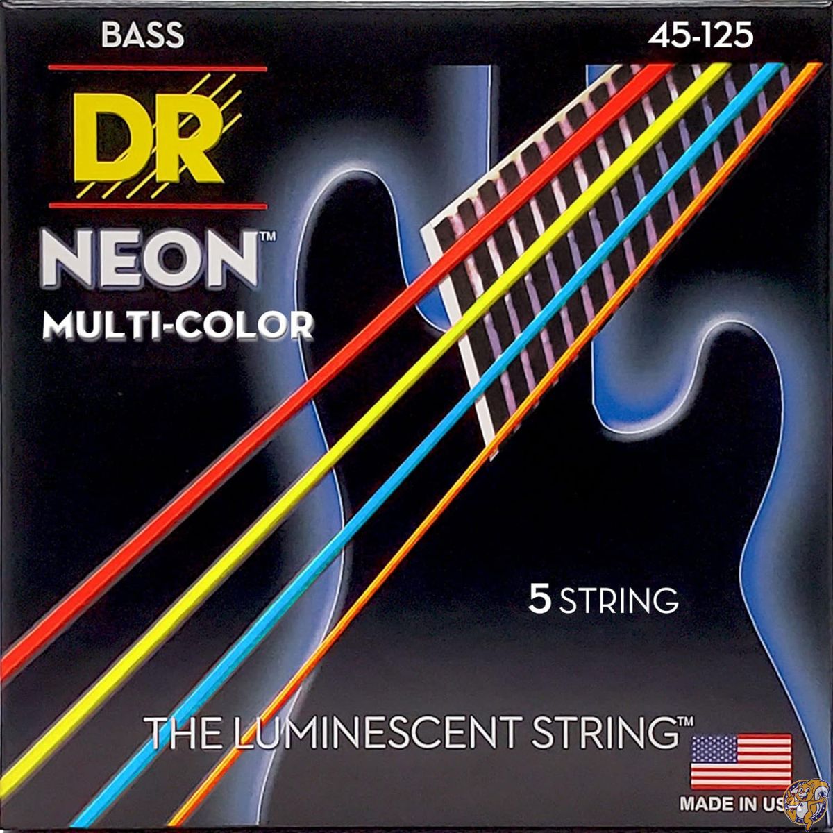 DR ベース弦 5弦 NEON ニッケルメッキ マルチ カラー コーテッド .045-.125 NMCB5-45｜パームスアメリカ 11,665円