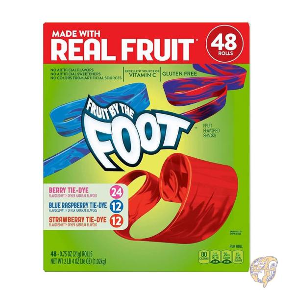 【ポイント2倍!15日】フルーツ バイ ザ フット Fruit by the Foot グミ お菓子 バラエティ パック (48 個)
