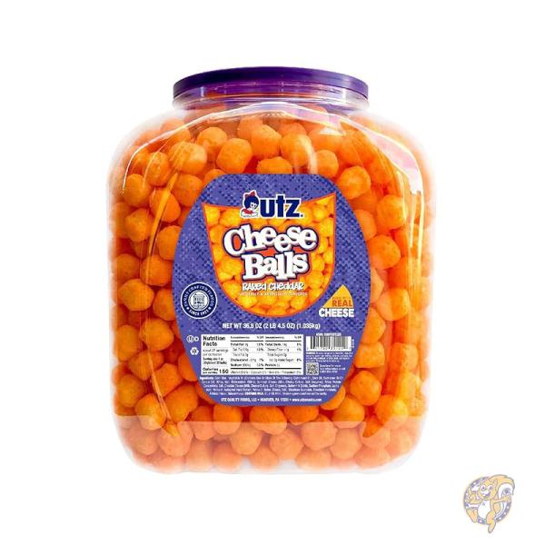 ユッツ Utz チーズボールバレル チェダーチーズで焼いたおいしい お菓子 グルテン コレステロール トランス脂肪フリー コーシャ1034g