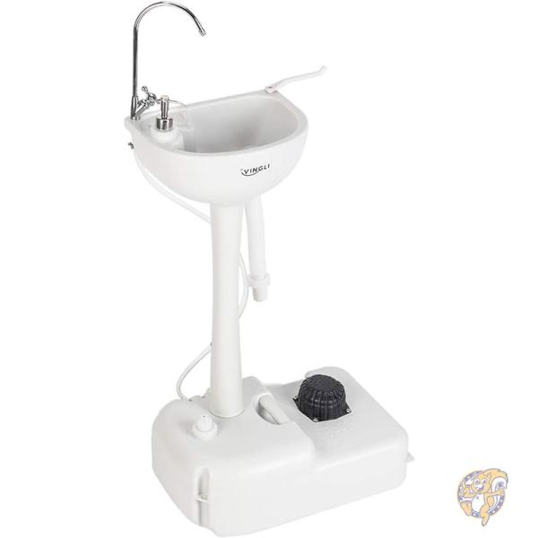 ポータブル シンク タオルホルダー ソープディスペンサー付き 手洗いスタンド 災害 キャンプ 非常用 VINGLI ヴィングリ