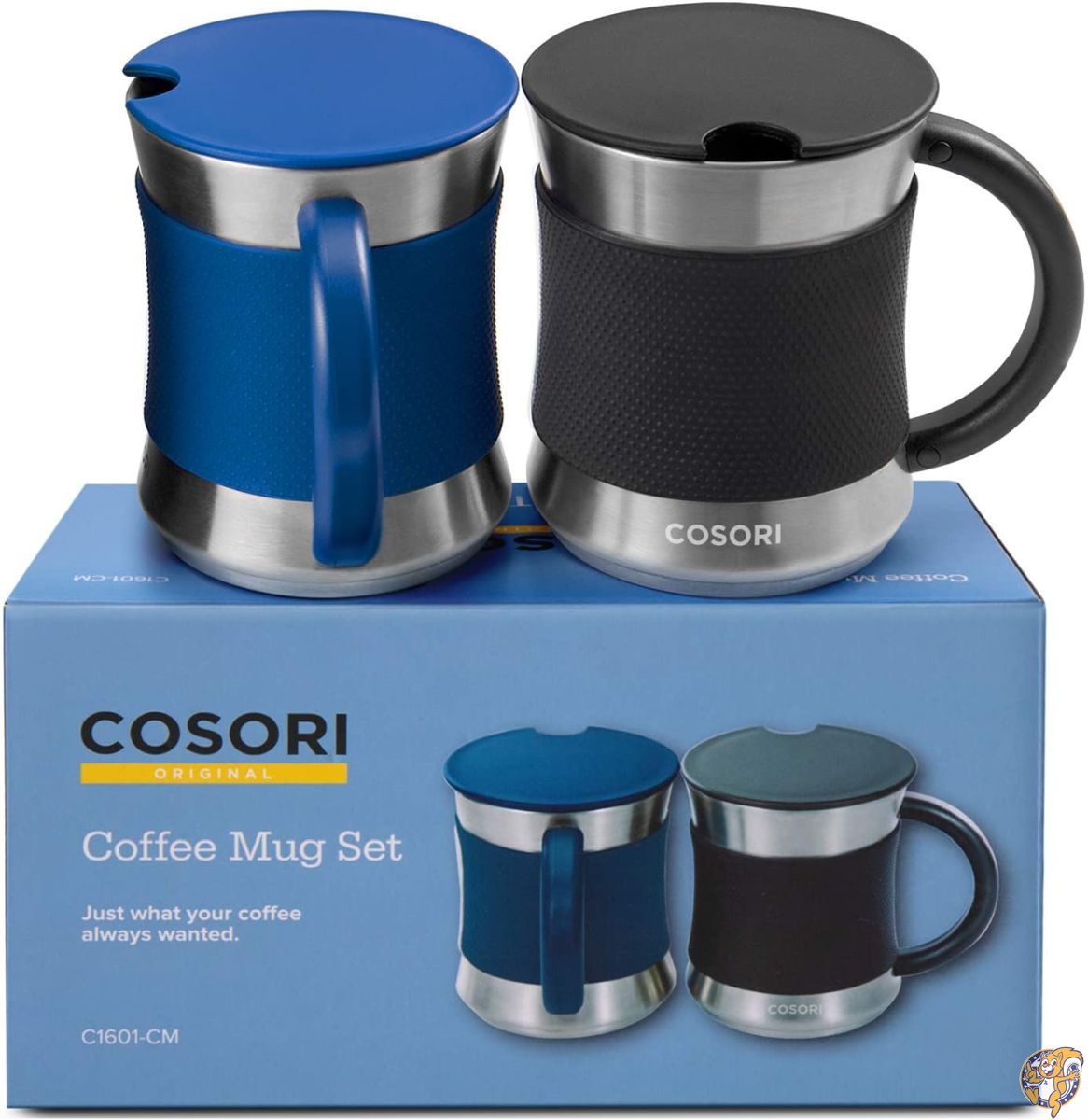【クーポン配信中】COSORI Coffee Mug with Lids Set of 2, Stainless Steel Cups with 送料無料 7,658円
