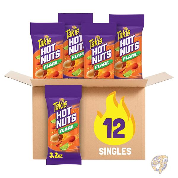 【クーポン配信中】タキス Takis フレア ホット ナッツ スナック菓子 12 個 / 90g チリペッパー & ライム風味 クランチ ピーナッツ 8,419円