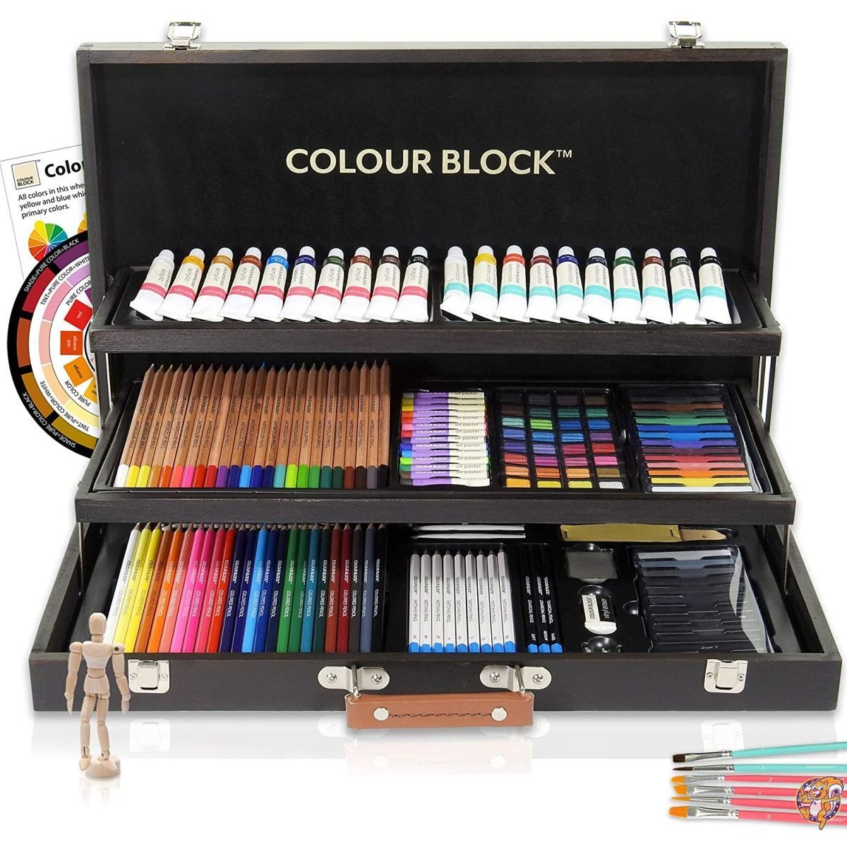 【クーポン配信中】(181 pc All Media Wooden Case Set) - COLOUR BLOCK Deluxe 181 Piece Mixed 送料無料｜パームスアメリカ