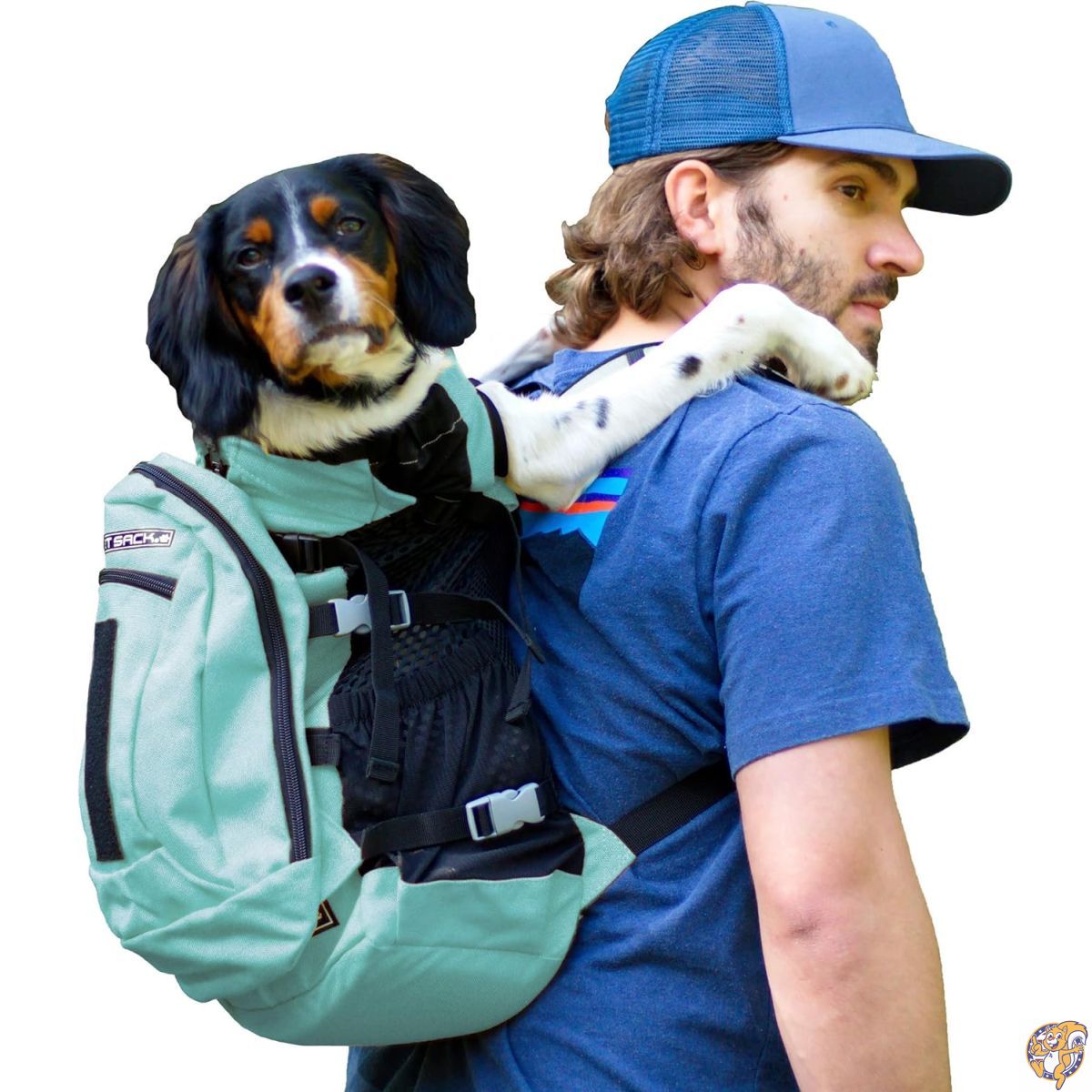 【クーポン配信中】K9 Sport Sack （K9スポーツサック） | ペット 犬 小型・中型 キャリーバッグ バックパック 収納バッグ付きの前向き 調節可能なバッグ 通気性 獣医師の推奨（大、エアプラス - サマーミント）｜パームスアメリカ
