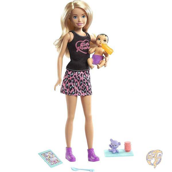 【クーポン配信中】バービー ベビーシッター 着せ替え人形 アクセサリー セット 子供用おもちゃ マルチカラー GRP13 Barbie｜パームスアメリカ
