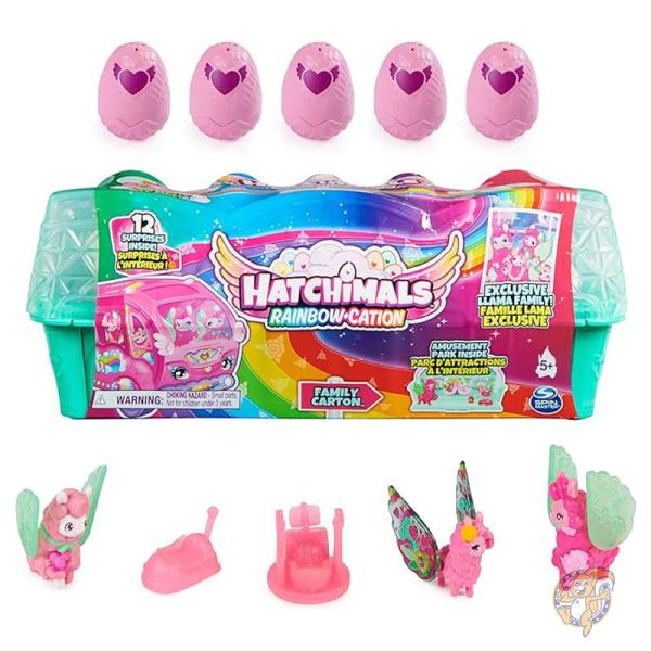 【クーポン配信中】ハッチマルズ レインボーカチオン ラマ ファミリー プレイセット おもちゃ 6064439 Hatchimals｜パームスアメリカ