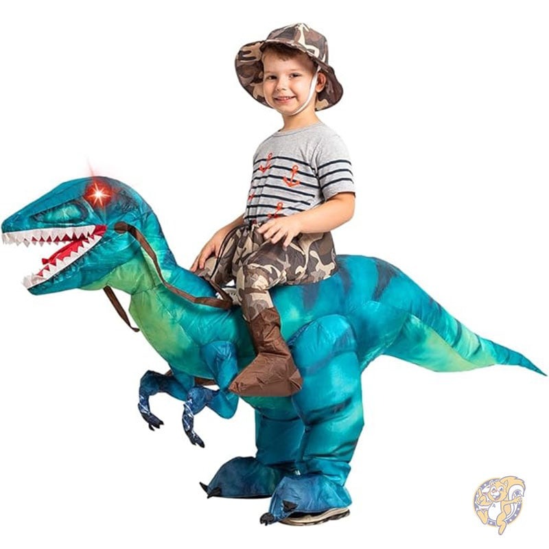 【クーポン配信中】ハロウィン インフレータブル 恐竜コスチューム 子供用 ハロウィーン コスチューム 男の子 女の子 膨らませる衣装 ハロウィンパーティー コスプレ用 GOOSH ダイナソー エアコス クリスマス 子ども 子供 アメリカ輸入 選べるサイズ