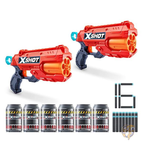 【クーポン配信中】Xショット エクセル ダブル リフレックス 6 (2 個 16 ダーツ 6 射撃ターゲット ダーツブラスター 36404-2022
