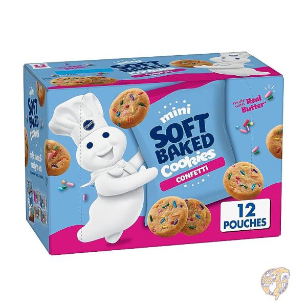 【クーポン配信中】ピルズベリー Pillsbury ミニソフト ベイクド クッキー スナックバッグ お菓子 12 個入り