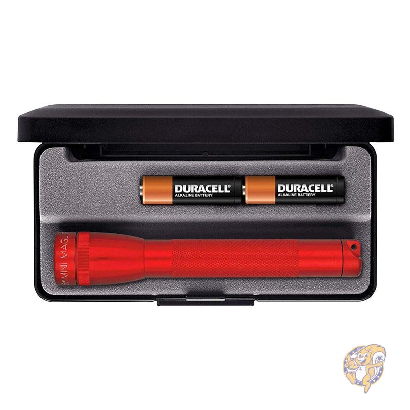 マグライト MAG-LITE 2AA ミニ懐中電灯 ハンディライト レッド ケース付き 並行輸入品 送料無料