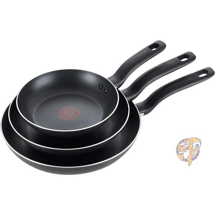 ティファール 調理器具セット T-FAL B363S3 テフロン加工 3個 フライパン ブラック 送料無料