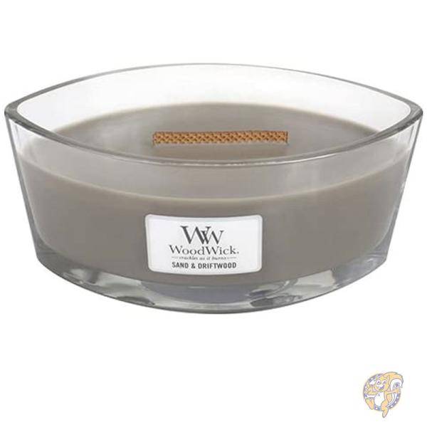 WoodWick ウッドウィック インテリア キャンドル Ellipse サンド & ドリフトウッド ブラウン 76378