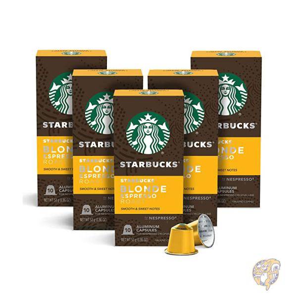 【クーポン配信中】Starbucks スターバックス by ネスプレッソ ブロンド ロースト エスプレッソ サーブ カプセル　スタバコーヒー まとめ買い