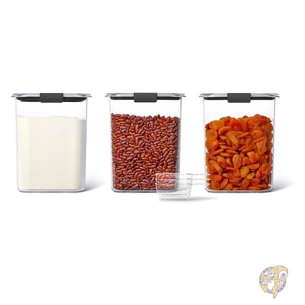 ラバーメイドブリリアンス 食品保存容器 蓋付き キッチン コンテナ 3個セットクリア 2160557 Rubbermaid