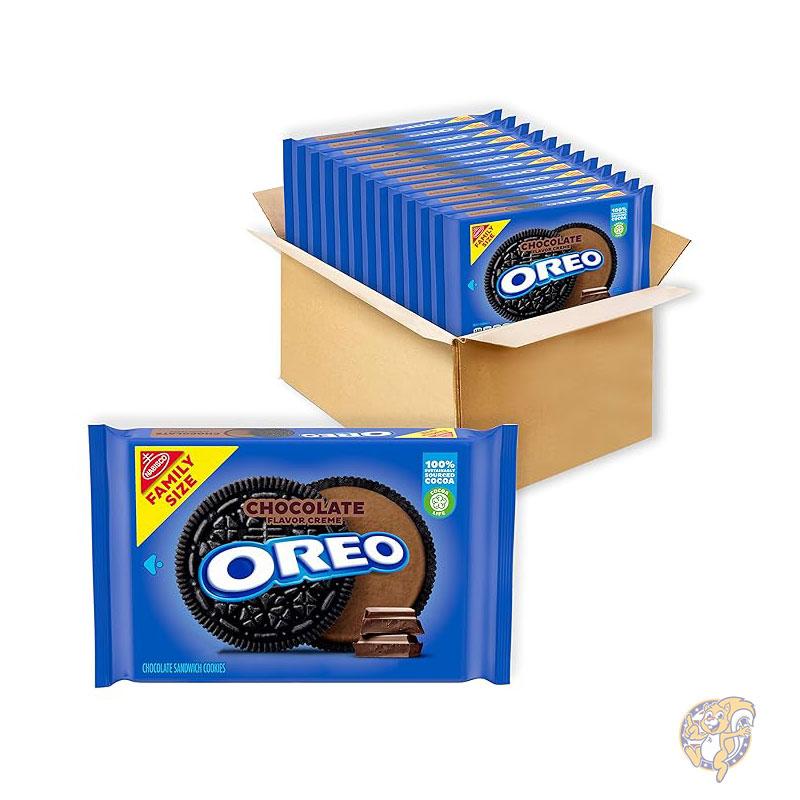 OREO オレオ ピーナッツバタークリームチョコレートサンドクッキー ファミリーサイズ 12個セット お菓子 VC-a4-54456｜パームスアメリカ