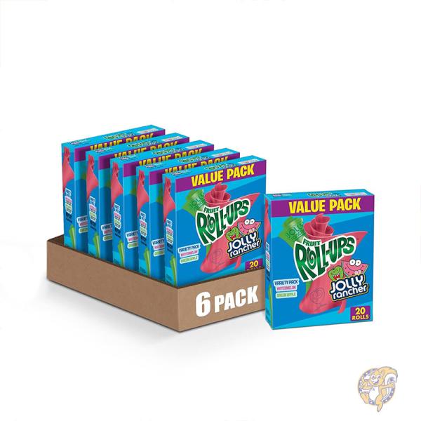 【ポイント2倍!15日】フルーツロールアップ Fruit Roll-Ups フルーツフレーバーお菓子 ジョリーランチャー バラエティ 6 個 HU-XI-133