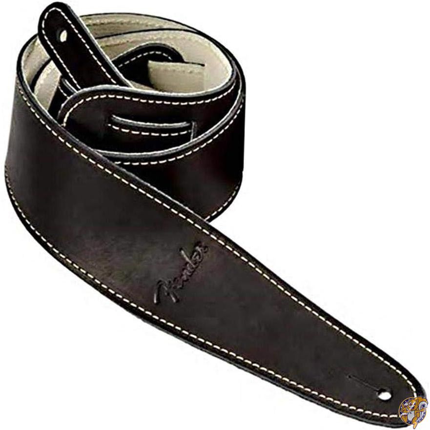 Fender フェンダー ストラップ BALL GLOVE LEATHER STRAP, BLK