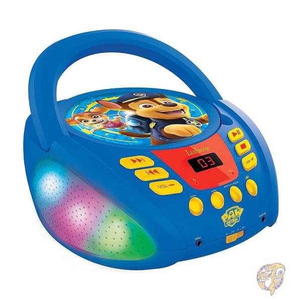 【クーポン配信中】パウ・パトロール 子供用 Bluetooth CD プレーヤー カラオケ ライトエフェクト付き RCD109PA LEXiBOOK