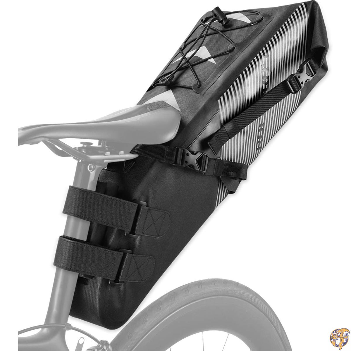 【クーポン配信中】ROCKBROS バイクパッキングバッグ、防水、バイクサドルバッグ、大容量バイクパッキング、シートバッグ、ロードバイク、マウンテンバイ シートバッグ、最大10L。｜パームスアメリカ