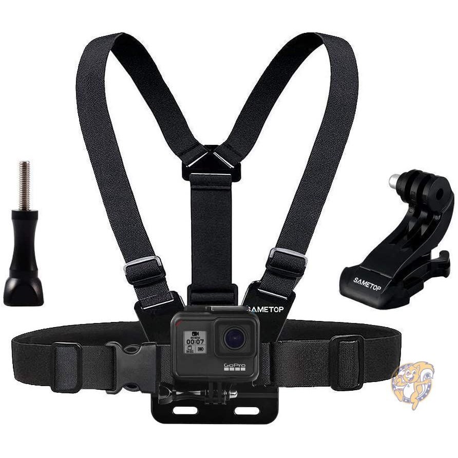 【クーポン配信中】Sametop調節可能なチェストマウントハーネスfor GoPro Hero 6、5、4、セッション、3 +、3、2、1カメラ 送料無料