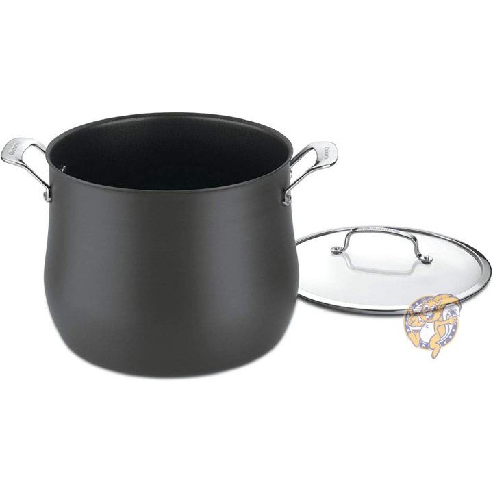 【クーポン配信中】クイジナート Cuisinart 6466-26 ストック鍋 両手鍋 カバー付き 硬化アルマイト 11.3L 送料無料｜パームスアメリカ