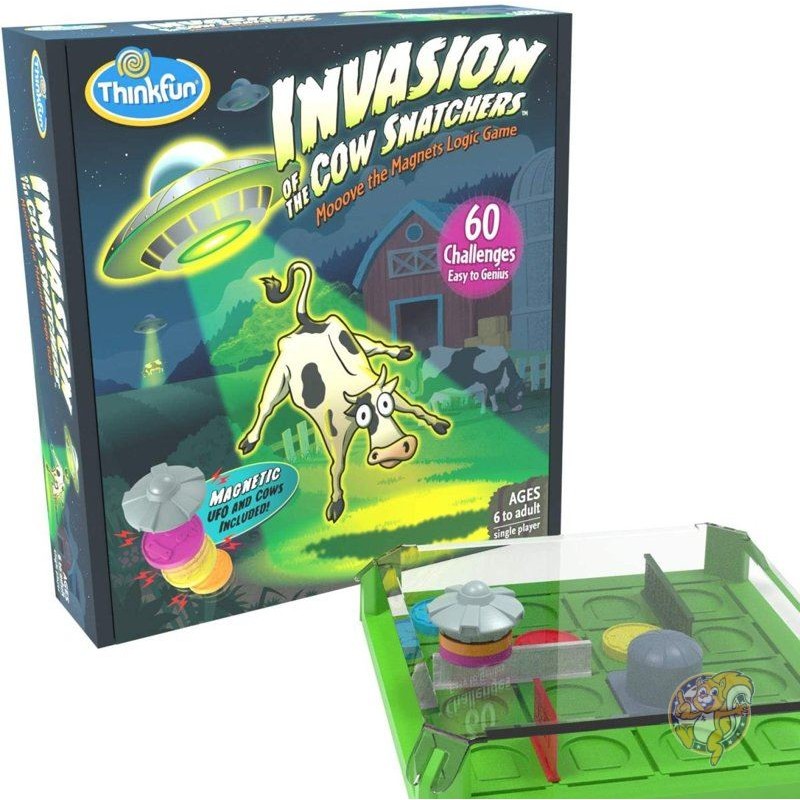 【先着55名様!全品555円クーポン配信中】シンクファン ThinkFun 宇宙からの侵略 牛泥棒 マグネット式迷路 1021 ロジックパズル 送料無料