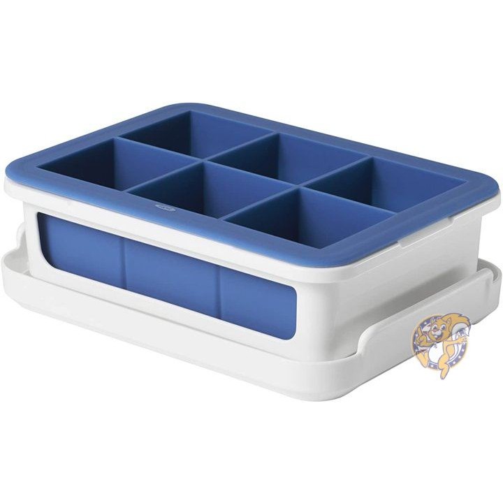 【クーポン配信中】オクソー シリコン スタッカブルアイスキューブトレー OXO ダークブルー 製氷皿 送料無料